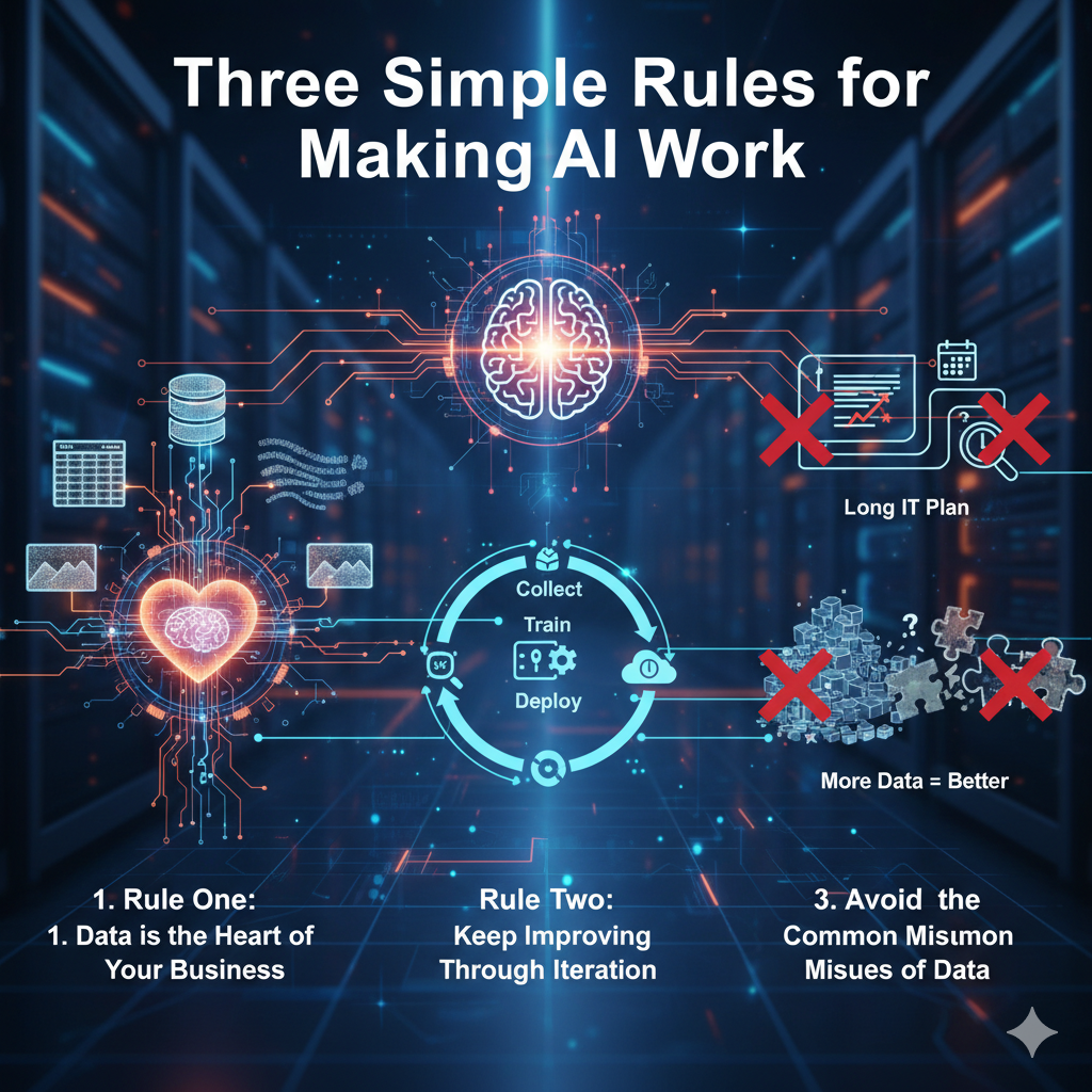 Three Simple Rules for Making AI Work